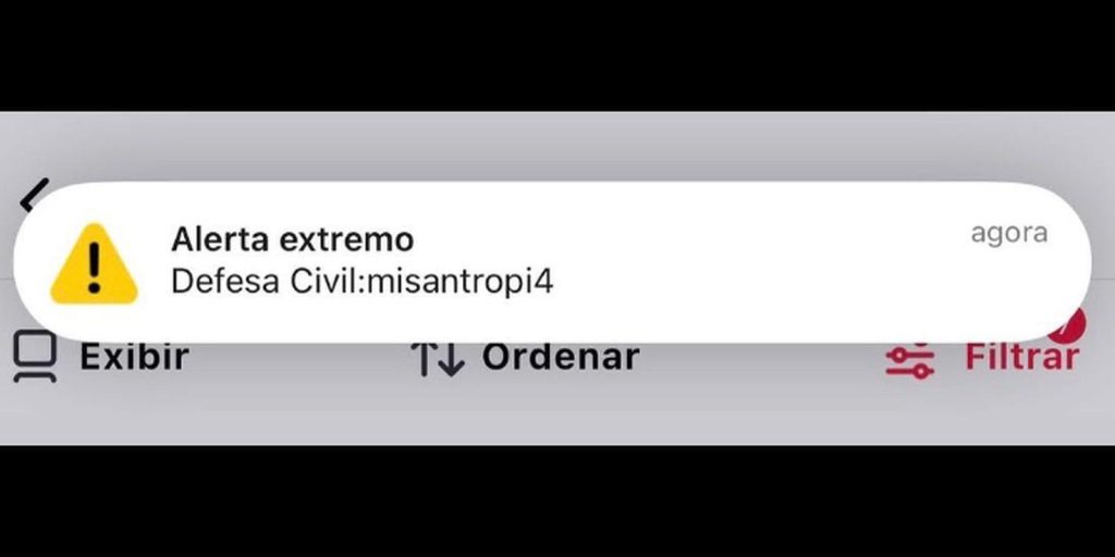 Termo enigmático causa confusão em alerta hackeado da Defesa Civil